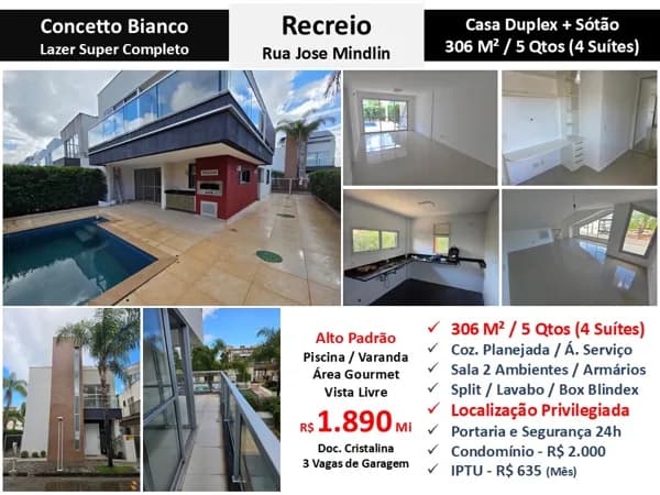 Casa Recreio Zico Concetto Bianco 306M²