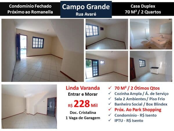 Casa Campo Grande Campo Avaré 70M²