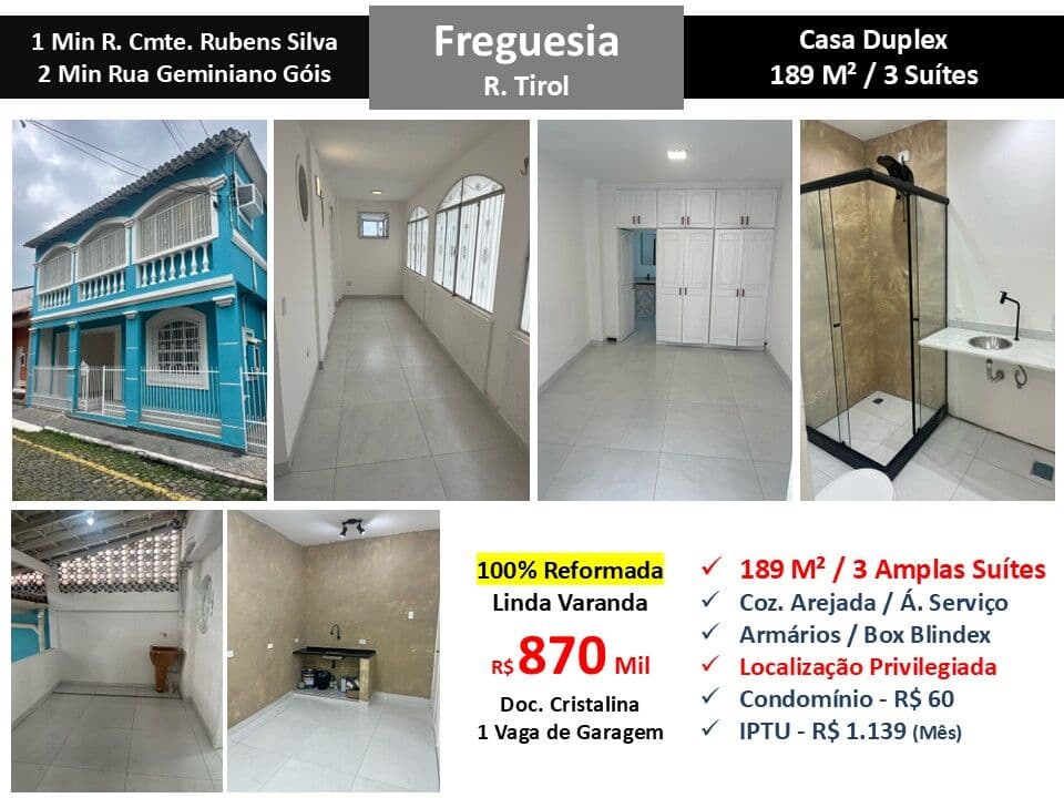 Casa JPA Freguesia Tirol 189M²