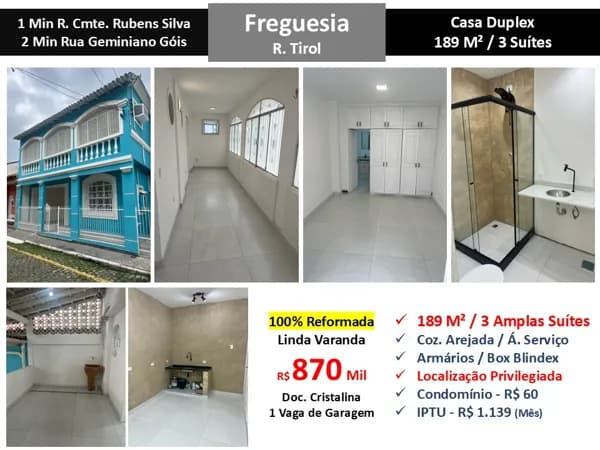 Casa JPA Freguesia Tirol 189M²