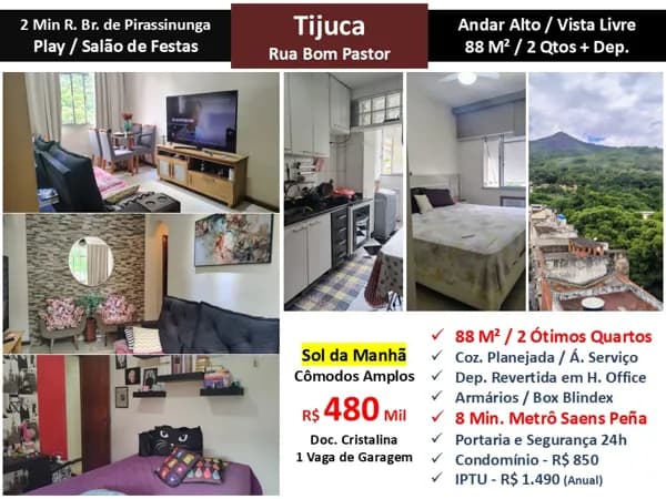 Apto Tijuca Bom Pastor 88M² 2