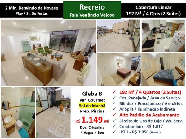 Cob Recreio Gleba B Venâncio Veloso 192M² Linear