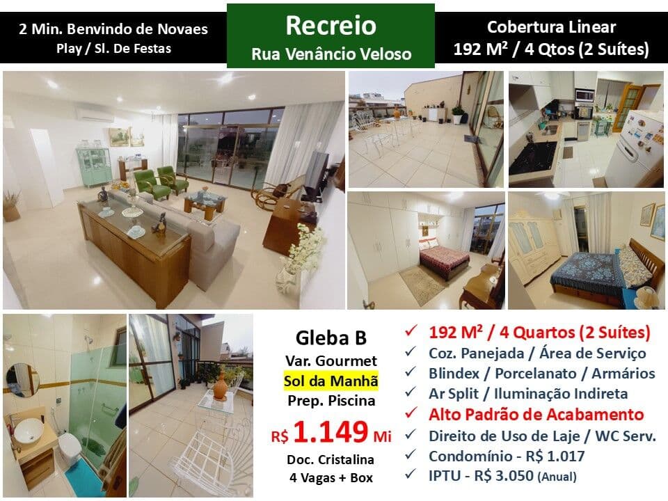 Cob Recreio Gleba B Venâncio Veloso 192M² Linear