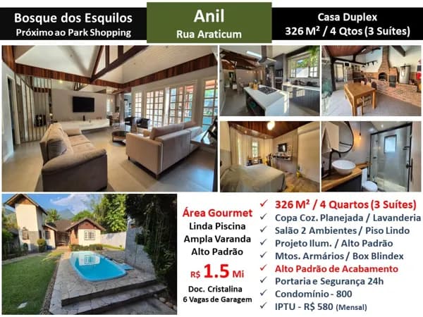 Casa JPA Anil Bosque dos Esquilos 326M²