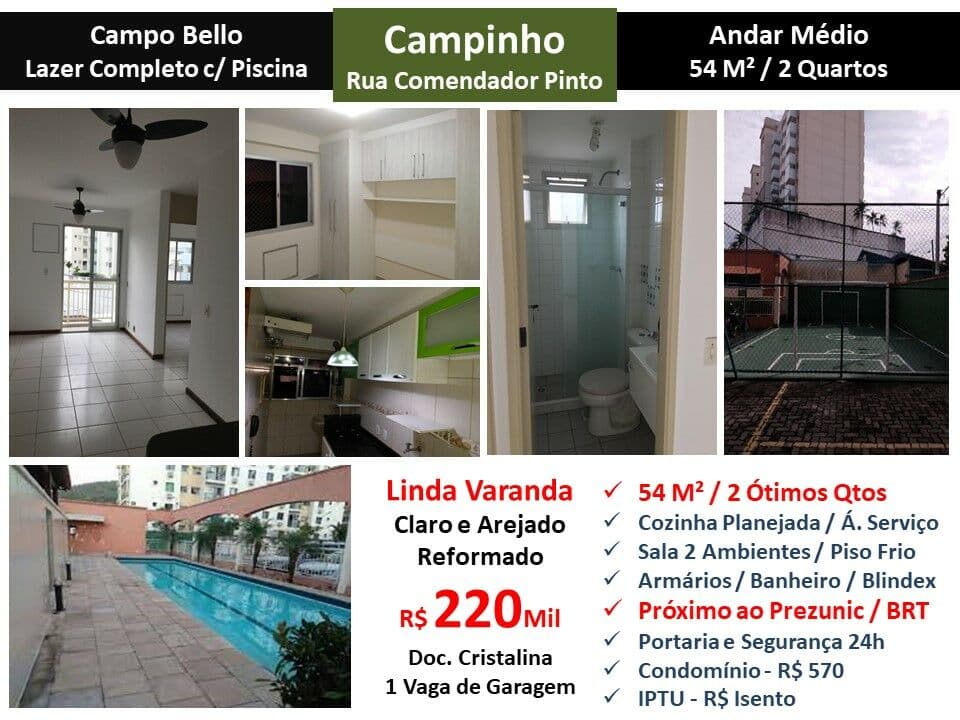 Apto JPA Campinho Campo Bello 54M²