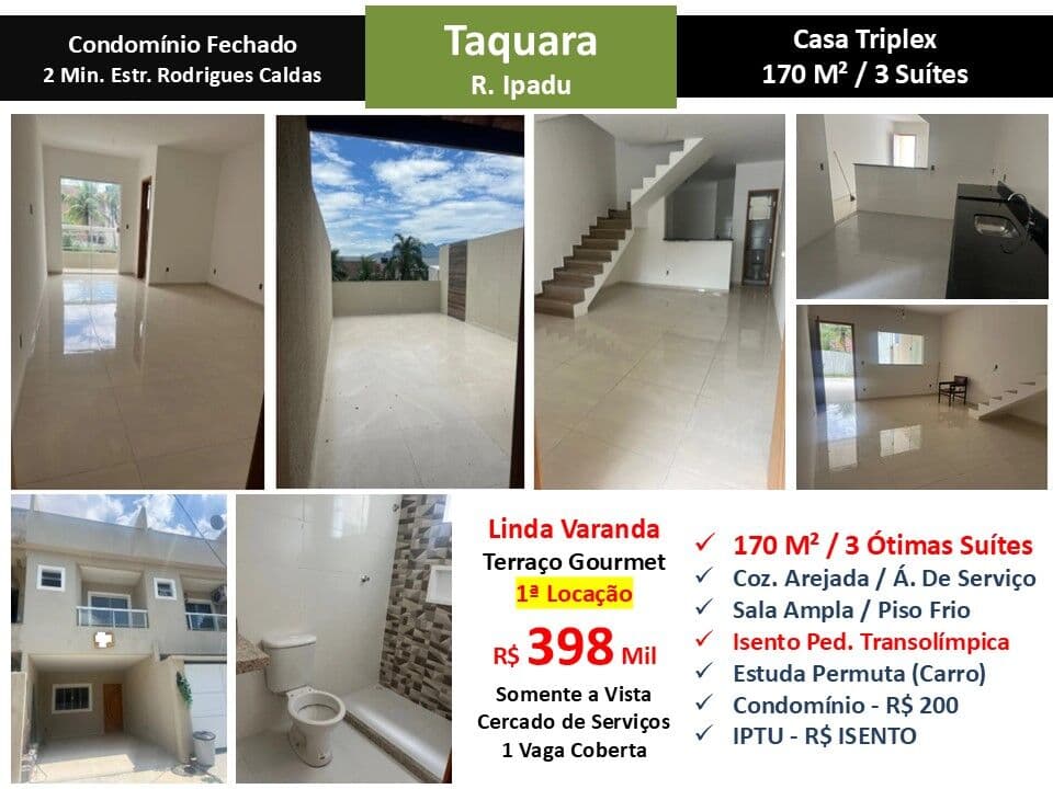 Casa JPA Taquara Ipadu 170M²