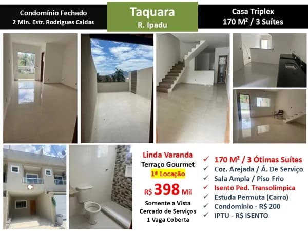 Casa JPA Taquara Ipadu 170M²
