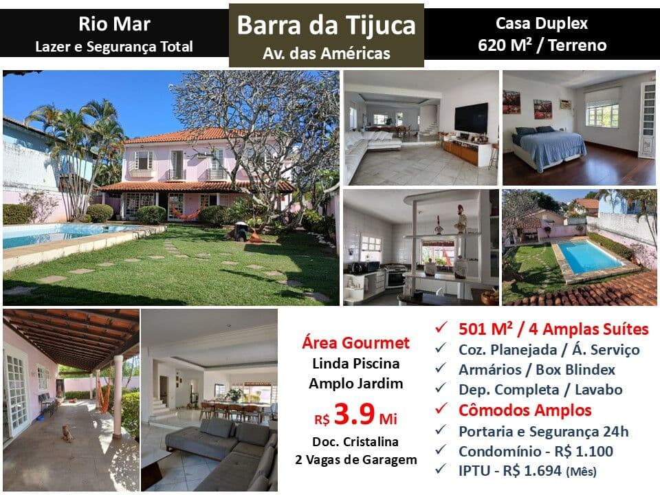 Casa Barra da Tijuca Rio Mar 501M²