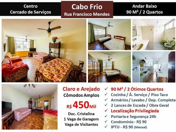 Apto Cabo Frio Francisco Mendes 90M²