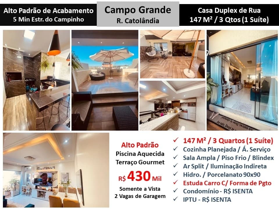 Casa Campo Grande Catolândia 147M²