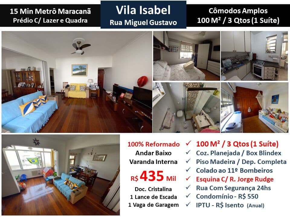 Apto Vila Isabel Miguel Gustavo 100M²
