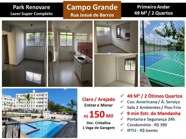 Apto Campo Grande Park Renovare 49M²