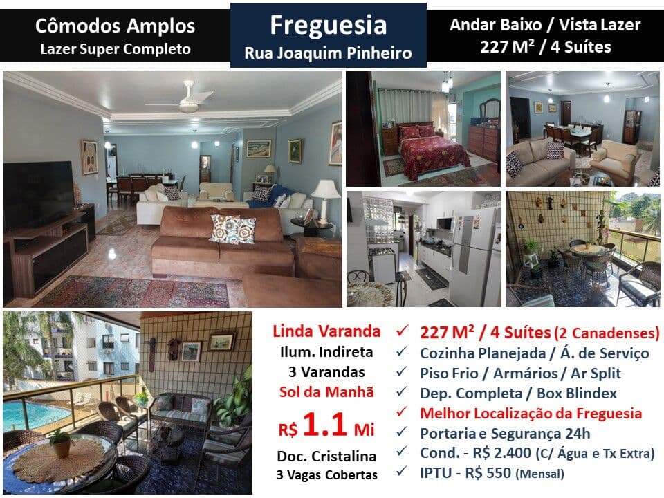 Apto JPA Freguesia Joaquim Pinheiro 227M² 3