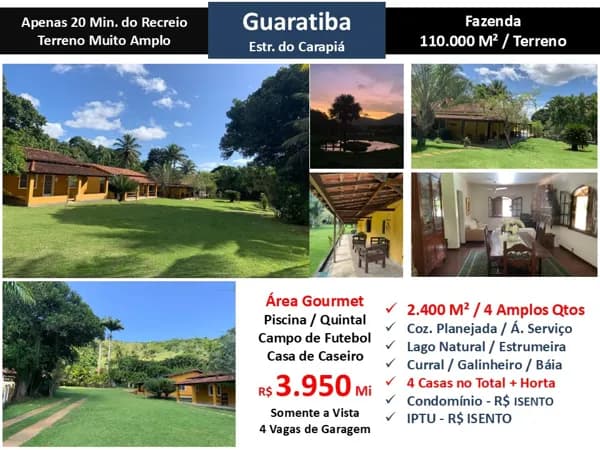 Fazenda Guaratiba Estr. do Carapiá 110000M²