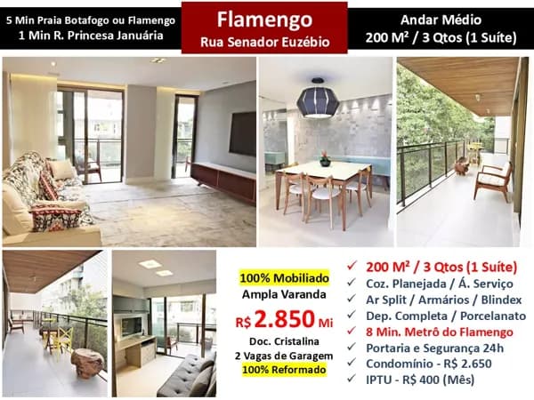 Apto Flamengo Sen. Euzébio 200M² 2