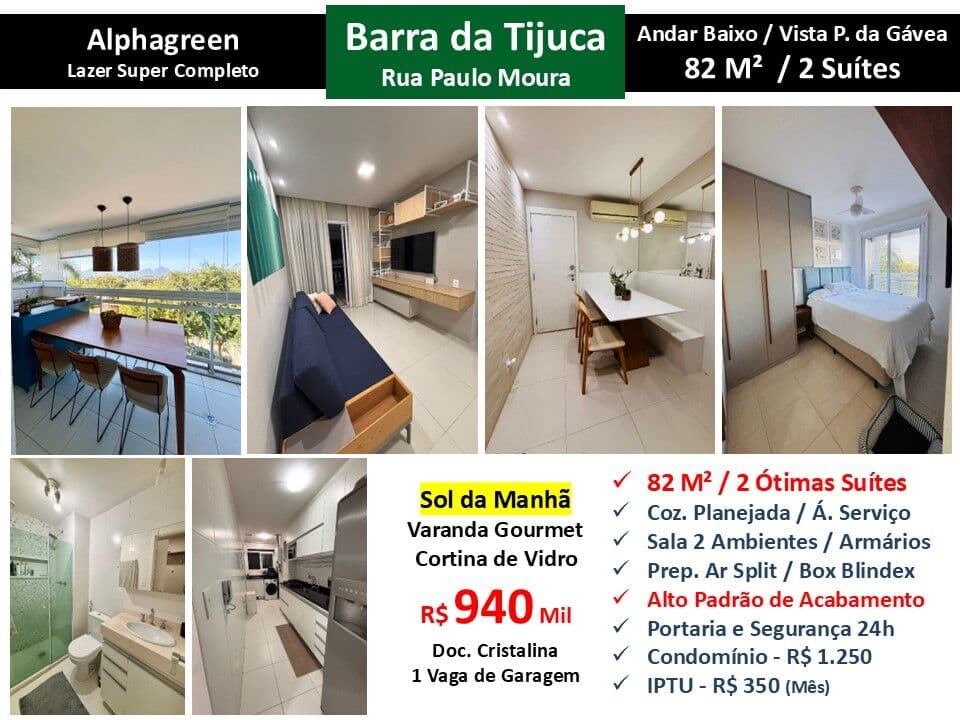 Apto Barra da Tijuca AlphaGreen 82M²