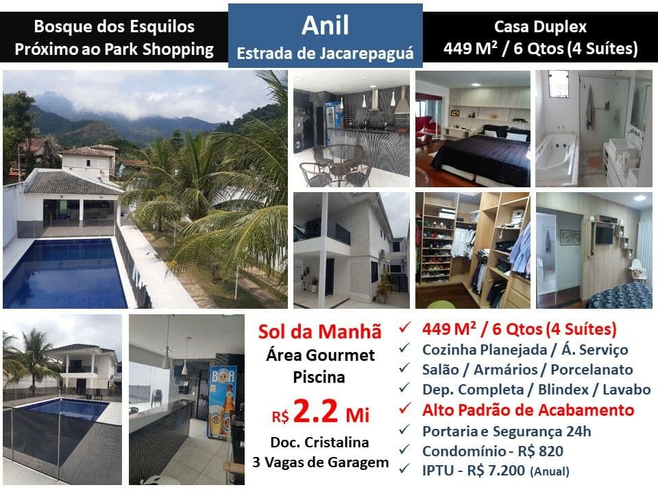 Casa JPA Anil Bosque dos Esquilos 449M²