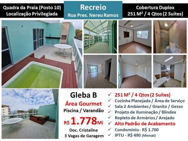 Cob Recreio Gleba B Praia Nereu Ramos 251M²