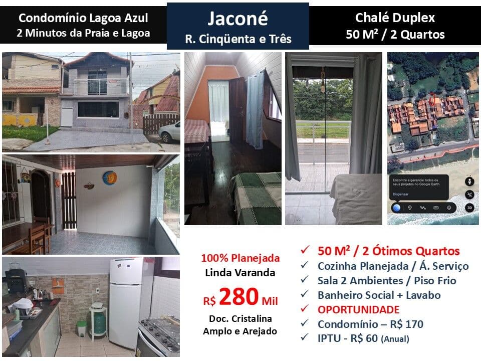 Casa Jaconé Lagoa Azul 50M²