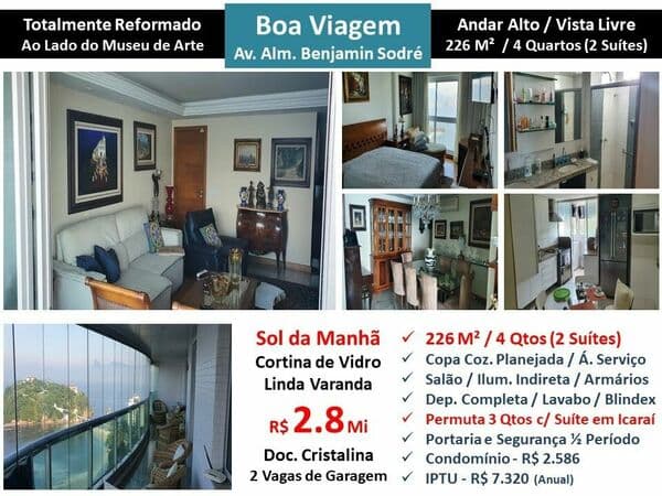 Apto Niterói Icaraí boa Viagem 226M²