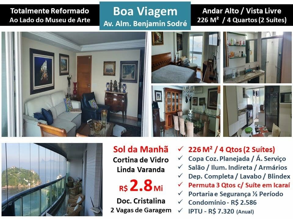 Apto Niterói Icaraí boa Viagem 226M²