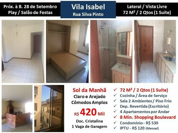 Apto Vila Isabel Silva Pinto 72M²