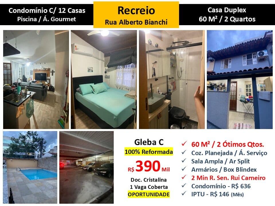 Casa Recreio Gleba C Alberto Bianchi 60M²