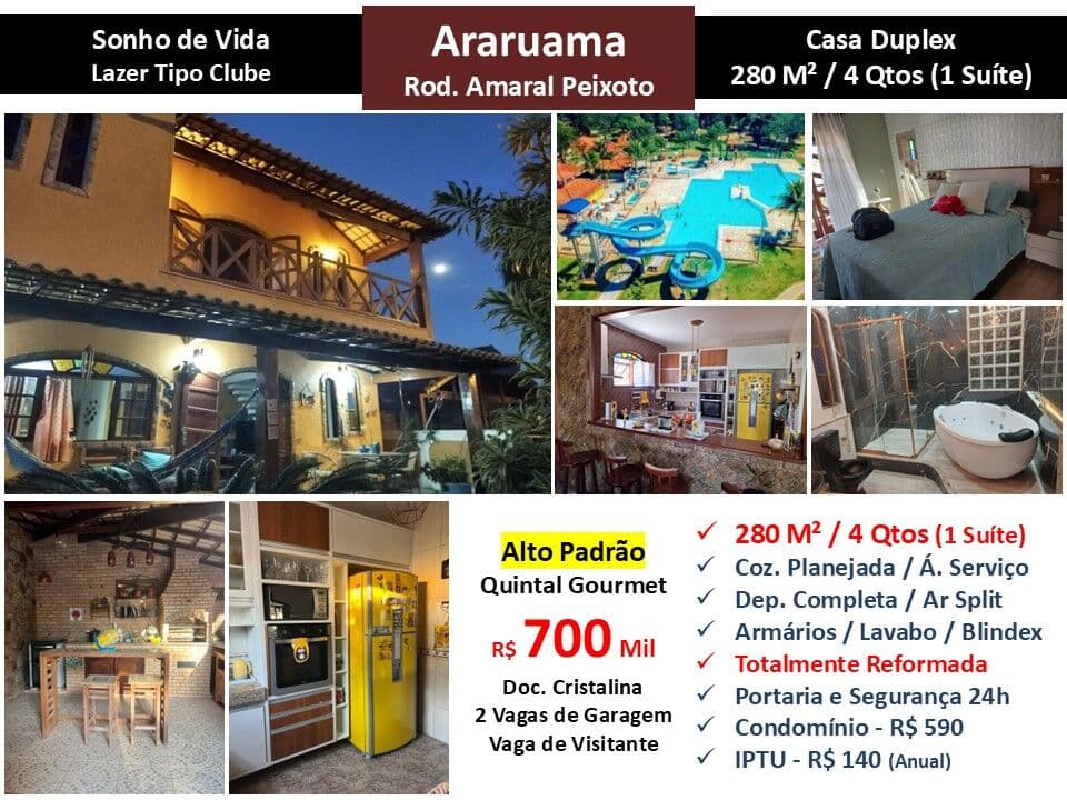 Casa Araruama Sonho de Vida 280M²