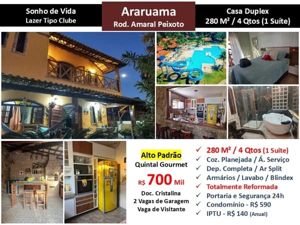 Casa Araruama Sonho de Vida 280M²