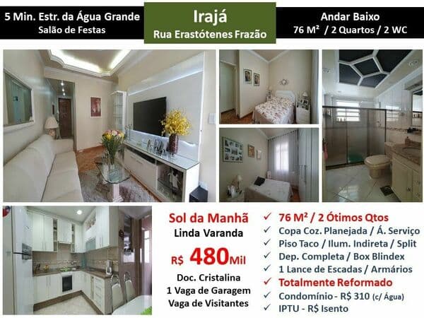 Apto Iraja Erastótenes Frazão 76M²
