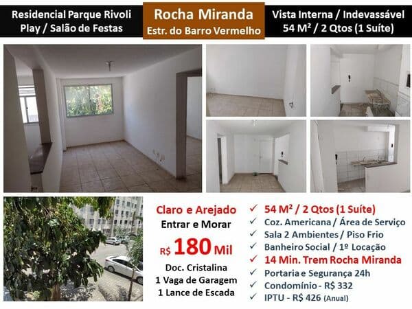 Apto Rocha Miranda Barro Vermelho 54M²