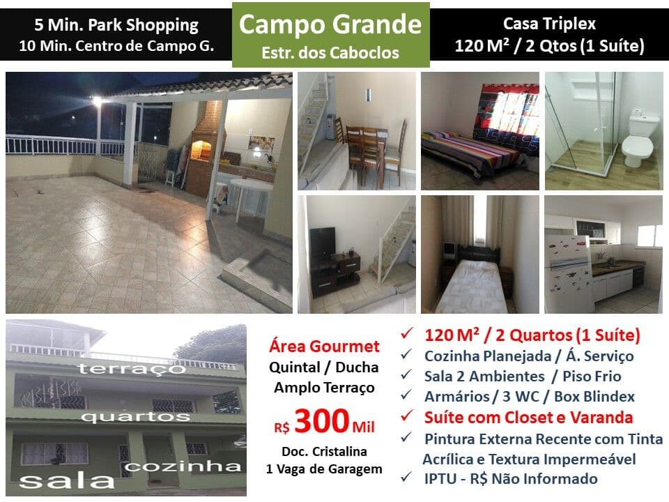 Casa Campo Grande Caboclos 120M²