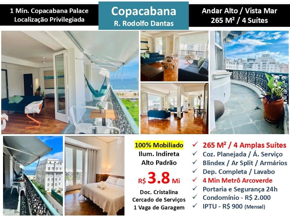 Apto Copacabana Rodolfo Dantas 265M²