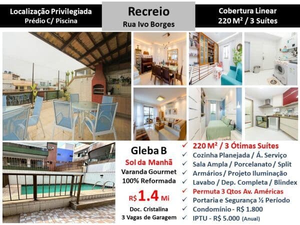 Cob Recreio Gleba B Ivo Borges 220M² Linear