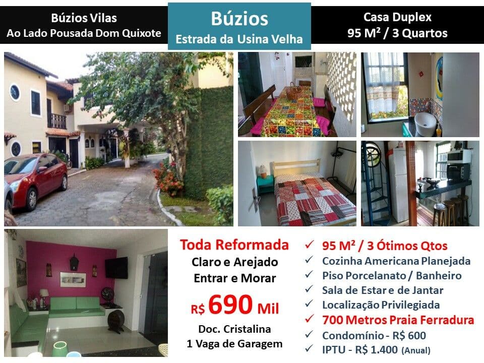 Casa Buzios Vilas Usina Velha 95M²