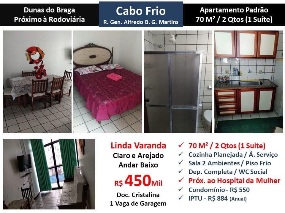 Apto Cabo Frio Dunas do Braga 70M²