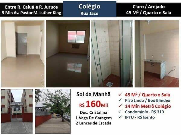 Apto Colégio Jace 45M²