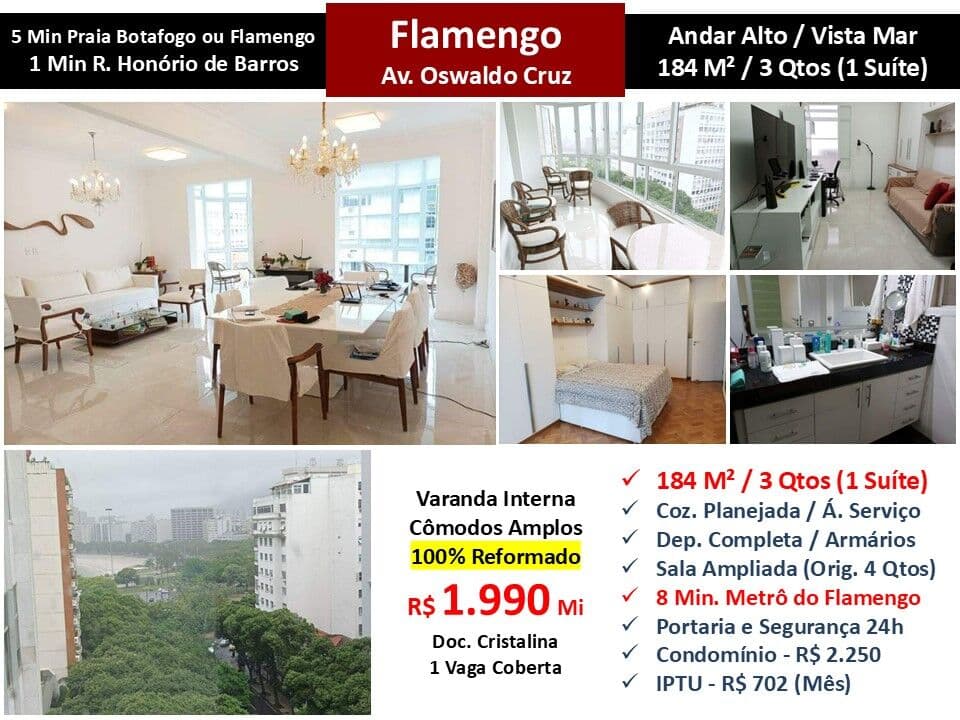 Apto Flamengo Oswaldo Cruz 184M²