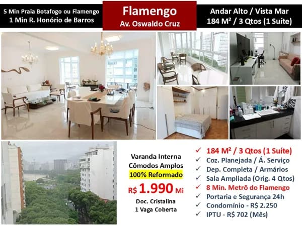 Apto Flamengo Oswaldo Cruz 184M²