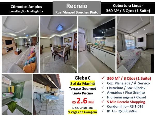 Cob Recreio Gleba C Manoel Boucher Pinto 360M² Linear