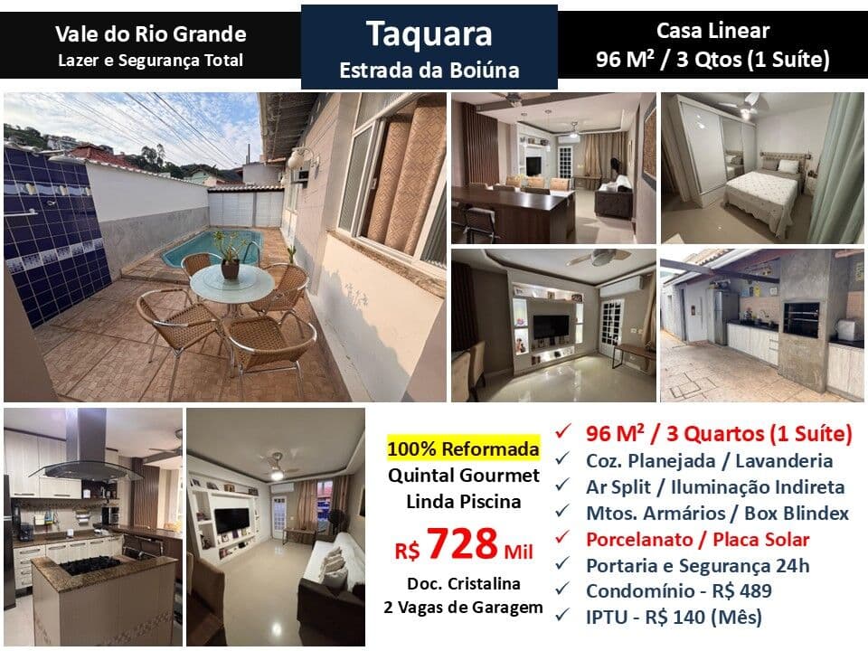 Casa JPA Taquara Vale do Rio Grande 96M² Linear