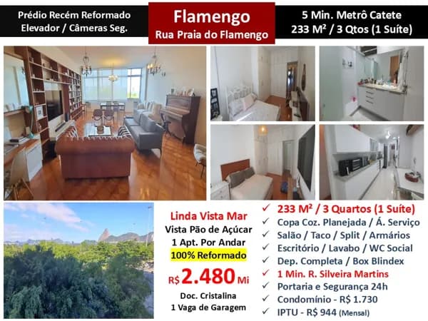 Apto Flamengo Praia 233M²
