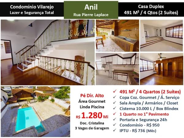 Casa JPA Anil Vilarejo 491M²