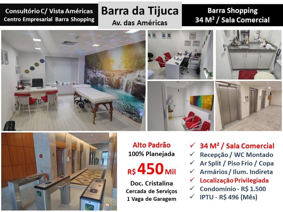 Sala Barra da Tijuca Centro Empresarial Barra Shopping 34M²