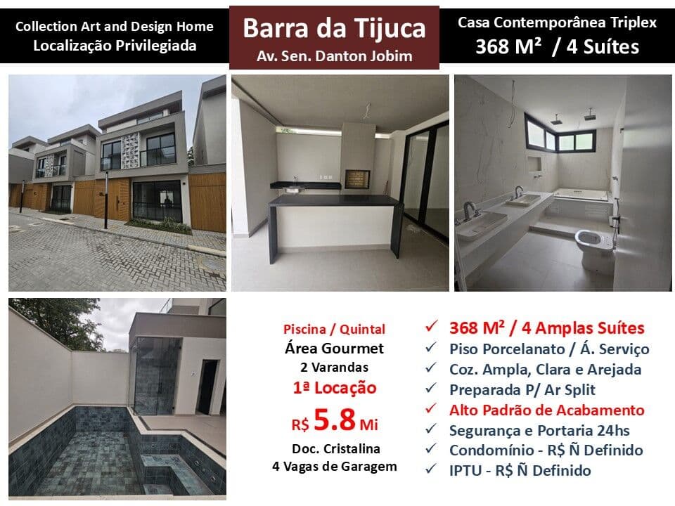 Casa Barra da Tijuca Collection Art and Design Home 368M²