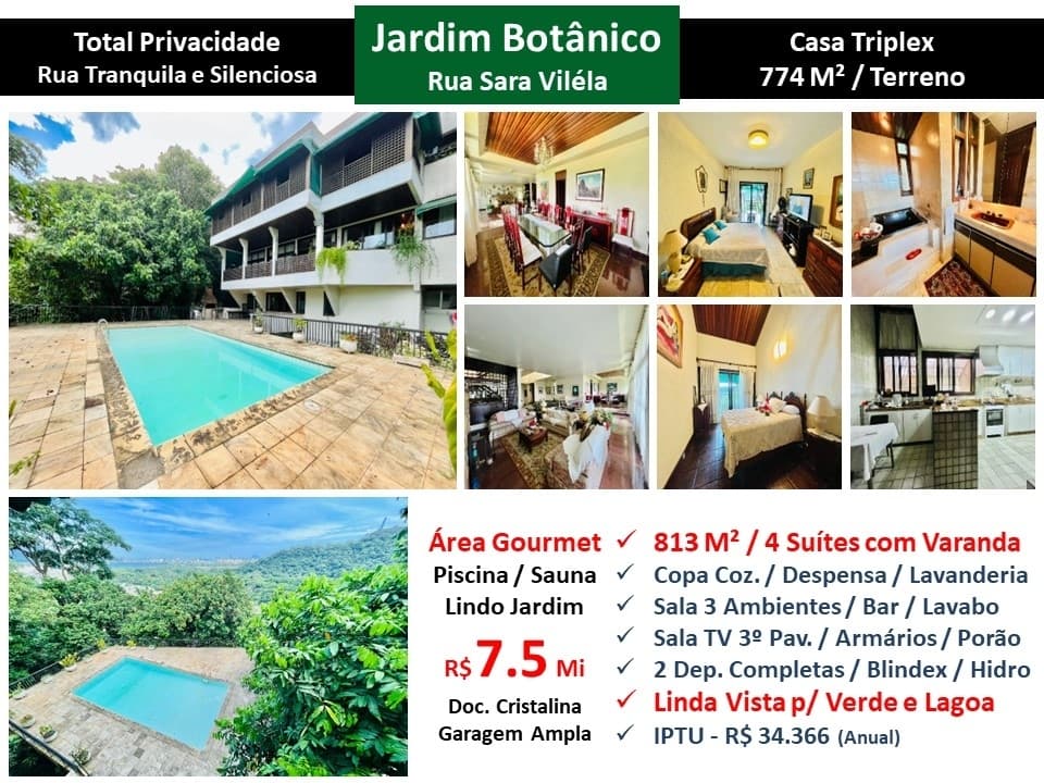 Casa Jardim Botânico Sara Viléla 813M²