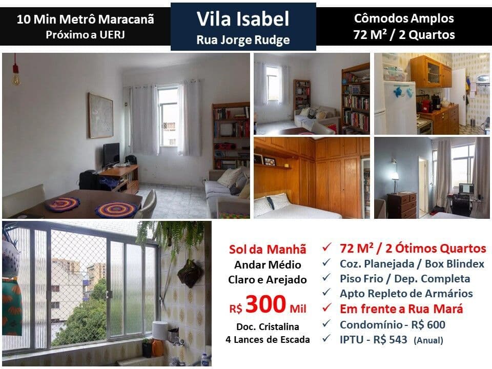 Apto Vila Isabel Jorge Rudge 72M²