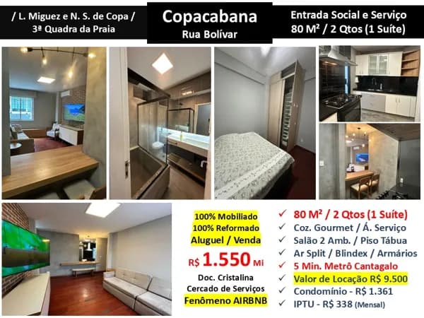 Apto Copacabana Bolivar 80M²