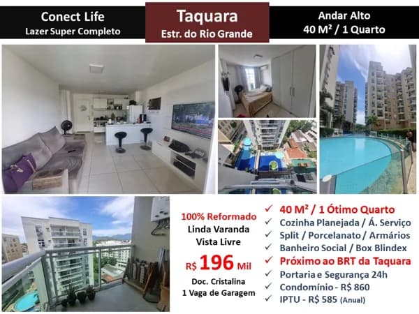 Apto JPA Taquara Conect Life 40M² 2