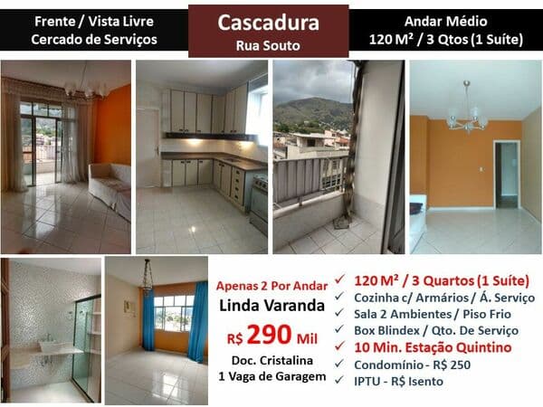 Apto Cascadura Souto 120M²